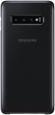 Чехол-книжка Samsung Clear View Cover S10+ / EF-ZG975CBEGRU (черный)