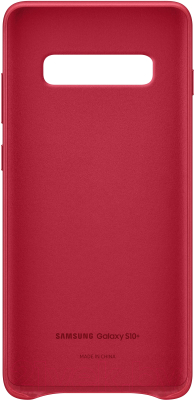 Чехол-накладка Samsung Leather Cover S10+ / EF-VG975LREGRU (красный)