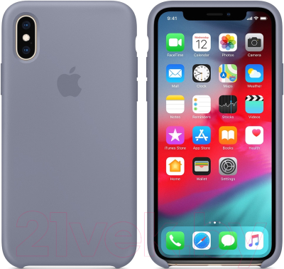 Чехол-накладка Apple Silicone Case для iPhone XS Lavender Gray / MTFC2