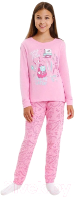 Пижама детская Mark Formelle 567720 (р.122-60, розовый/предметы на розовом)