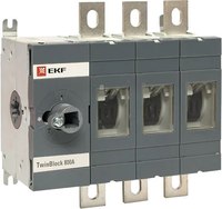 Блок-разъединитель EKF TwinBlock PROxima / tb-s-800-3p (без рукоятки) - 