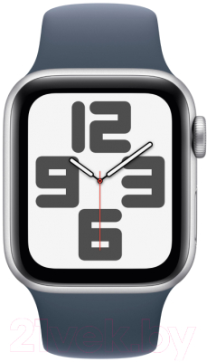 Умные часы Apple Watch SE 2 GPS 40mm / MRE13/A2722 (серебристый, ремешок грозовой синий)