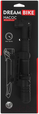 Изображение товара Насос ручной Dream Bike 5259611 (черный)