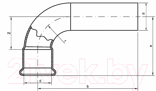 Пресс-отвод Sanha 35x90