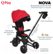 Миниатюра изображения товара Трехколесный велосипед с ручкой QPlay Nova / S700 (красный/черный)