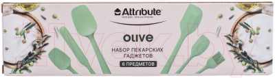 Набор кухонных приборов Attribute Olive AGO006 (6шт)