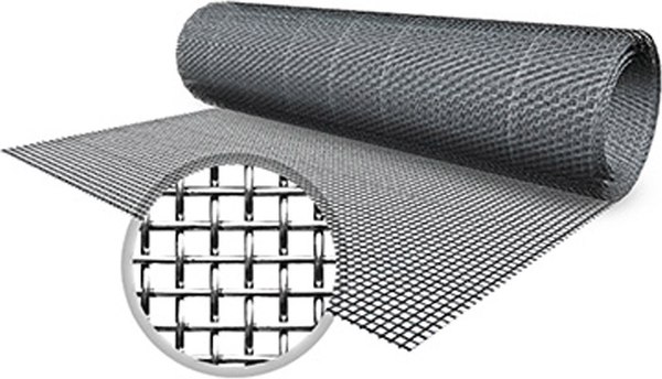 Сетка тканая Kronex 2.5x2.5x0.4мм / STK-0499 (рулон 1x1м, оцинкованная)