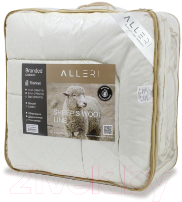 Одеяло Alleri Тик Утолщенное 145x210 (овечья шерсть)