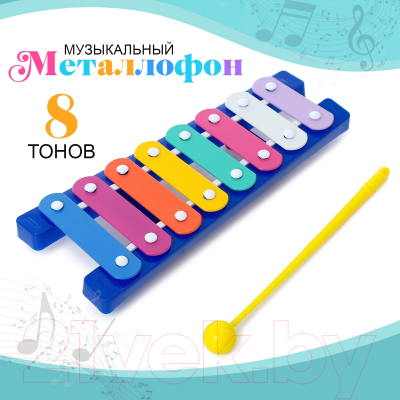 Музыкальная игрушка Sima-Land Металлофон. Радуга 1002E-C / 9938285