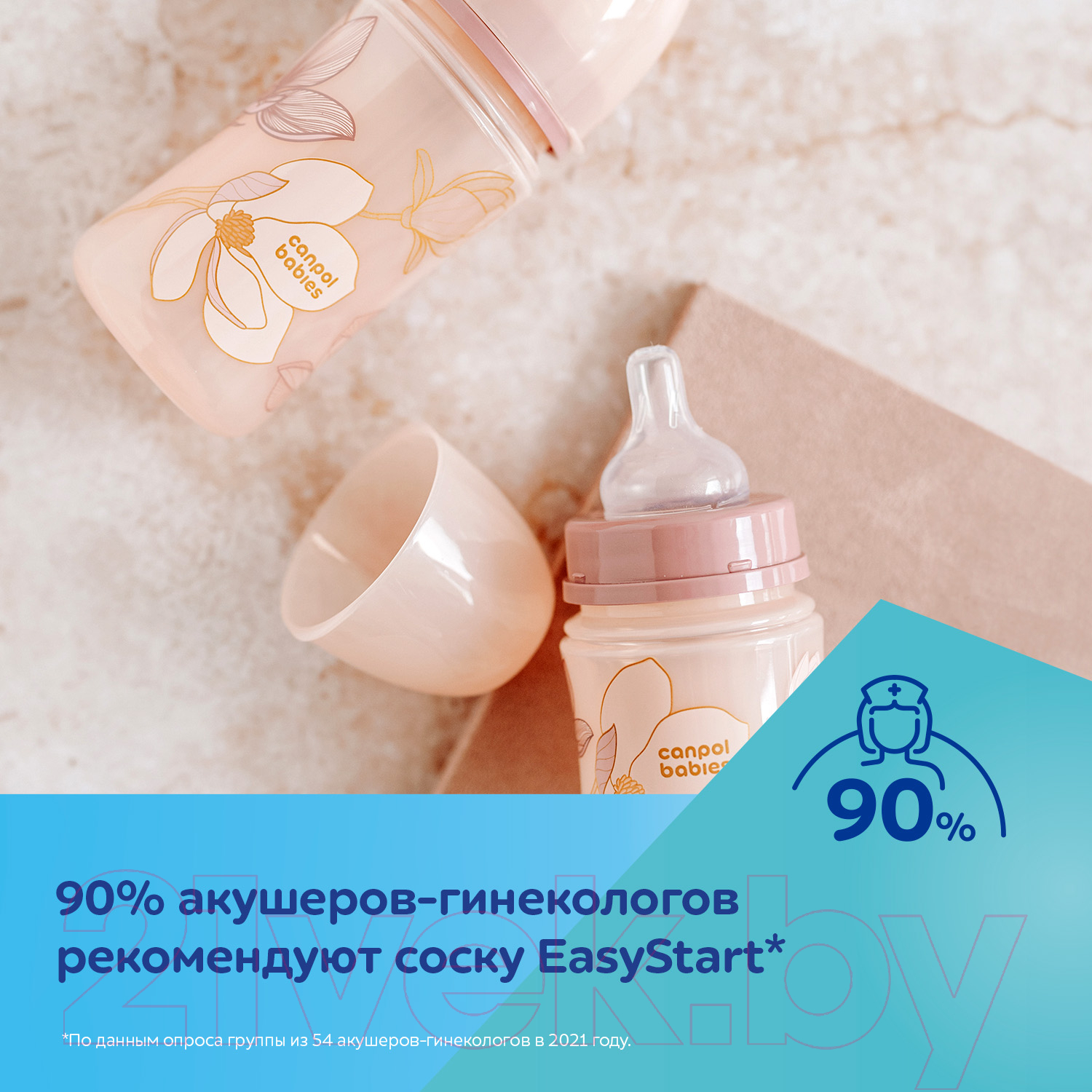 Бутылочка для кормления Canpol EasyStart Золото / 35/239_pin (120мл) — фото 7