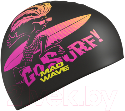 Шапочка для плавания Mad Wave Surfer (черный)