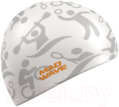 Шапочка для плавания Mad Wave Sport (белый)