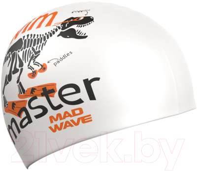 Шапочка для плавания Mad Wave Swim master big (белый)