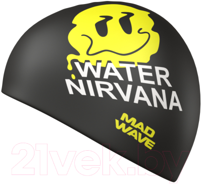 Шапочка для плавания Mad Wave Water nirvana (черный)