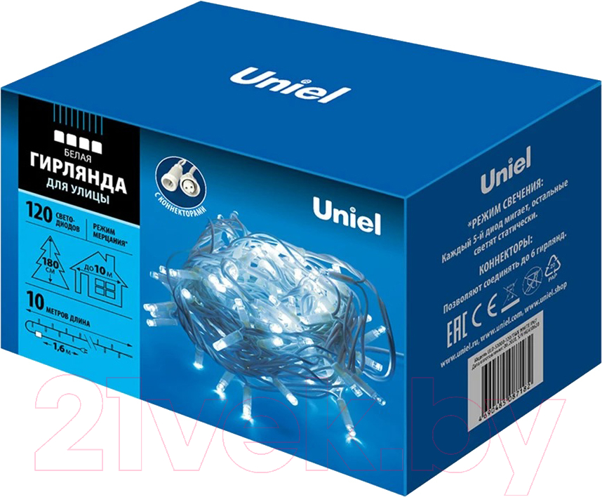 Светодиодная гирлянда Uniel ULD-S1000-120/TWK / UL-00001351 (белый)