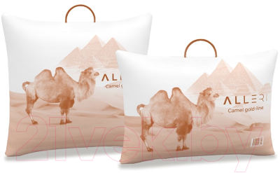 Подушка для сна Alleri Camel gold-line 50x70 (верблюжья шерсть/лебяжий пух)