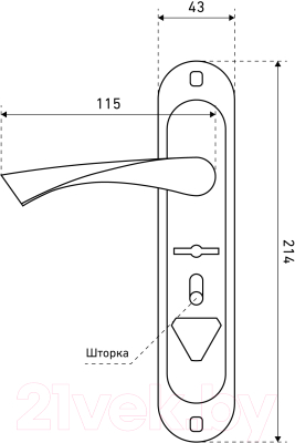 Ручка дверная Аллюр 03S BL R