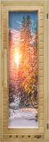 

Деревянная дверь для бани, Элит Люкс Зима 73x185 / DW01902
