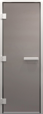 Стеклянная дверь для бани/сауны Doorwood Хамам без нижнего порога 71x190 / DW00861 (левая, сатин)