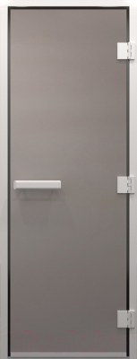 Стеклянная дверь для бани/сауны Doorwood Хамам без нижнего порога 71x190 / DW00867 (правая, сатин)