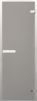 Стеклянная дверь для бани/сауны Doorwood Хамам Лайт Z-образный профиль 70x190 / DW03497 (сатин) - 
