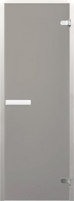 Стеклянная дверь для бани/сауны Doorwood Хамам Лайт Z-образный профиль 70x190 / DW03497 (сатин)