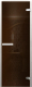 Стеклянная дверь для бани/сауны Doorwood Хамам Лайт Z-образный профиль 80x200 / DW02379 (бронза) - 