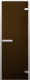 Стеклянная дверь для бани/сауны Doorwood Хамам Лайт Z-образный профиль 70x190 / DW02380 (бронза матовый) - 