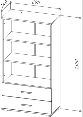 Купить Стеллаж НК Мебель Fun СТ-2.130 / 71337903  