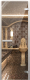 Стеклянная дверь для бани/сауны Doorwood Хамам Лайт Z-образный профиль 80x200 / DW03499 (прозрачный) - 