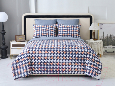 Комплект постельного белья с одеялом Sofi de Marko Ришелье №23 Евро / Кт-Евро-Р23