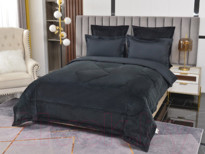 Комплект постельного белья с одеялом Sofi de Marko Энрике 7Е / Кт-7Е-Эн8 (черный)