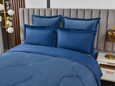 Комплект постельного белья с одеялом Sofi de Marko Энрике 7Е / Кт-7Е-Эн5 (синий)