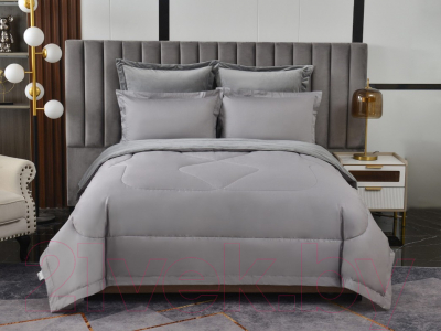 Комплект постельного белья с одеялом Sofi de Marko Энрике 7Е / Кт-7Е-Эн2 (серый)
