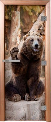 Стеклянная дверь для бани/сауны Doorwood Эталон ФП А061 70x190 (ручка матовая) - 