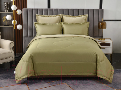 Комплект постельного белья с одеялом Sofi de Marko Энрике 1.6 / Кт-1.6-Эн4 (олива)