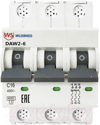 Выключатель автоматический Wilderness DAW2-6 3P 16A B 6kA / DAW2-6-3-B016