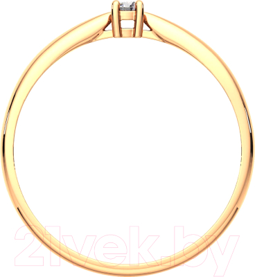 Кольцо помолвочное из розового золота ZORKA 2D0080.14K.R (р.16, с бриллиантом)