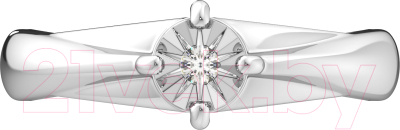 Кольцо из серебра ZORKA 02D0001 (р.17, с бриллиантом)