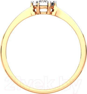 Кольцо помолвочное из комбинированного золота ZORKA 2D00130.14K.B (р.16.5, с бриллиантом)