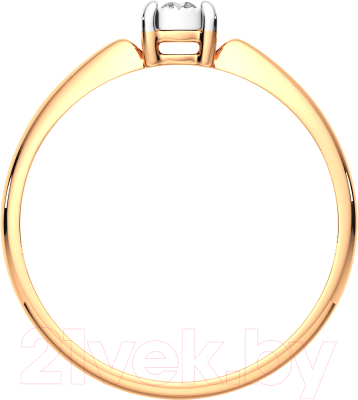 Кольцо помолвочное из комбинированного золота ZORKA 2D00131.14K.B (р.17.5, с бриллиантом)