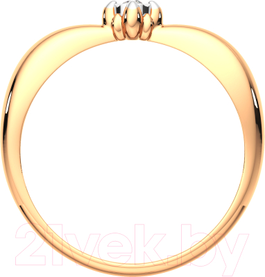 Кольцо помолвочное из комбинированного золота ZORKA 2D00132.14K.B (р.17, с бриллиантом)