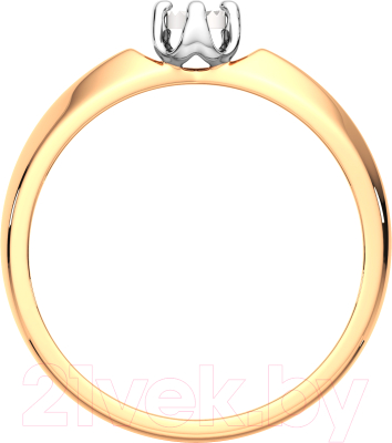 Кольцо помолвочное из комбинированного золота ZORKA 2D00217.14K.B (р.18.5 с бриллиантом)