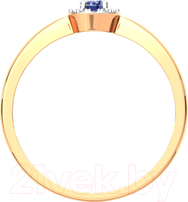 Кольцо из розового золота ZORKA 2D1082.14K.R (р.17, с бриллиантом и сапфиром)