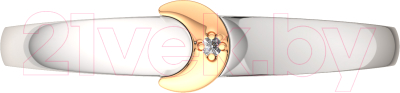 Кольцо из комбинированного серебра ZORKA 02D0003.G14K (р.17, с бриллиантом)