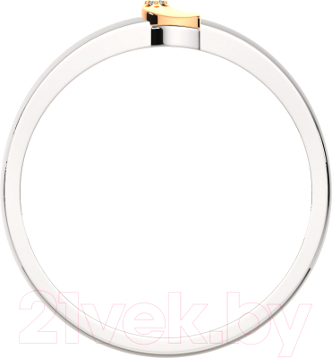 Кольцо из комбинированного серебра ZORKA 02D0003.G14K (р.17, с бриллиантом)