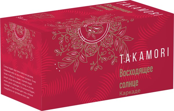 Чай пакетированный Takamori Восходящее солнце Фиточай каркаде (20пак)