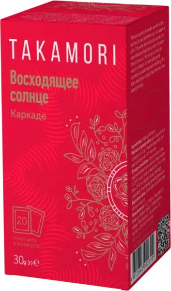 Чай пакетированный Takamori Восходящее солнце Фиточай каркаде (20пак)