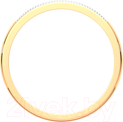 Кольцо из розового золота ZORKA 2D00178.14K.R (р.16.5, с бриллиантом)