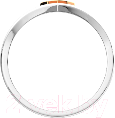 Кольцо из комбинированного серебра ZORKA 0200085.G14K (р.18, с золотой вставкой)
